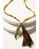 Image #1 - Shyanne Women's Soleil Feather Pendant Necklace, Gold, hi-res