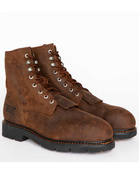 Image #1 - Cody James® Comp Toe Waterproof Kiltie Work Boots , Brown, hi-res