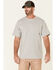 Image #1 - Hawx Men's Solid Light Gray Forge Short Sleeve Work Pocket T-Shirt , Light Grey, hi-res