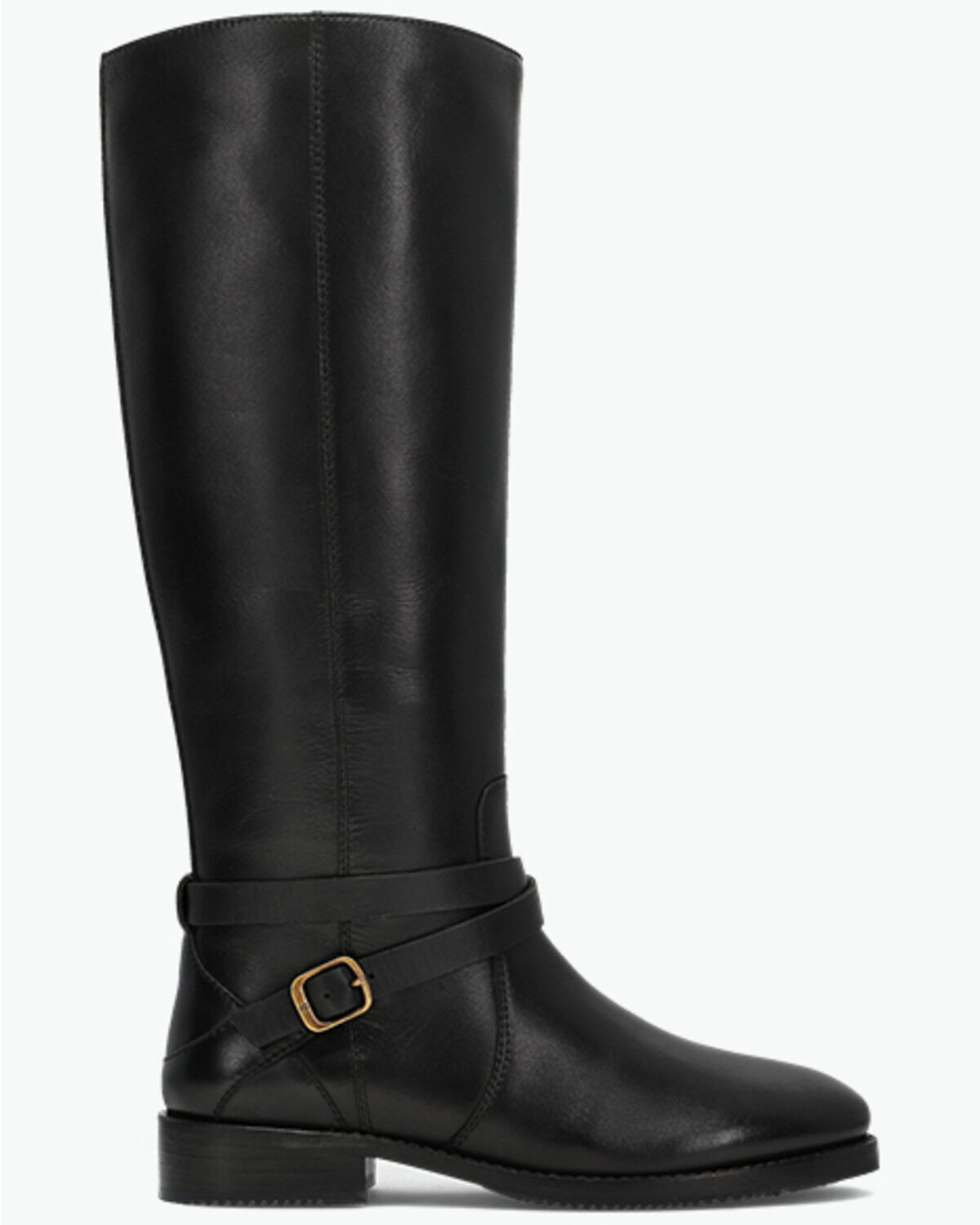 Image #2 - Frye Women's Melissa Belted Riding Fashion Boots - Round Toe, Black, hi-res