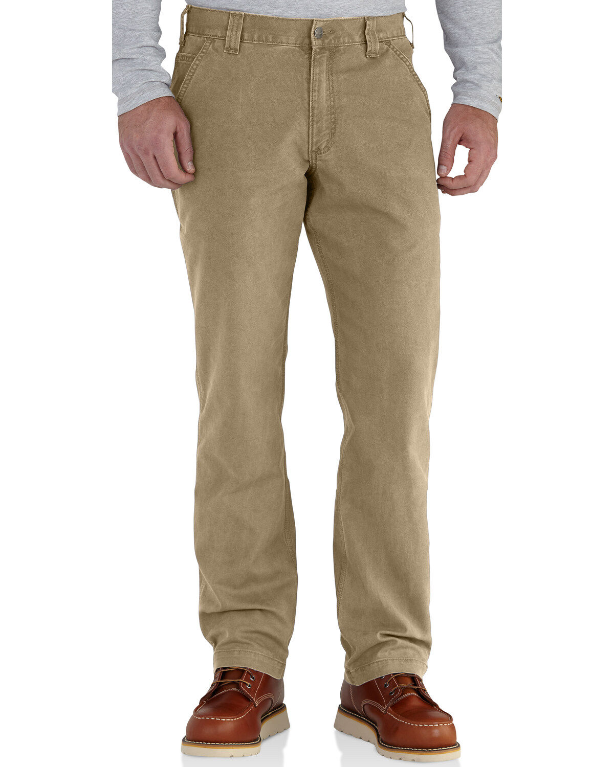 Image #2 - Carhartt Men's Rugged Flex&reg; Rigby Dungaree Stretch Work Pants, Dark Khaki, hi-res