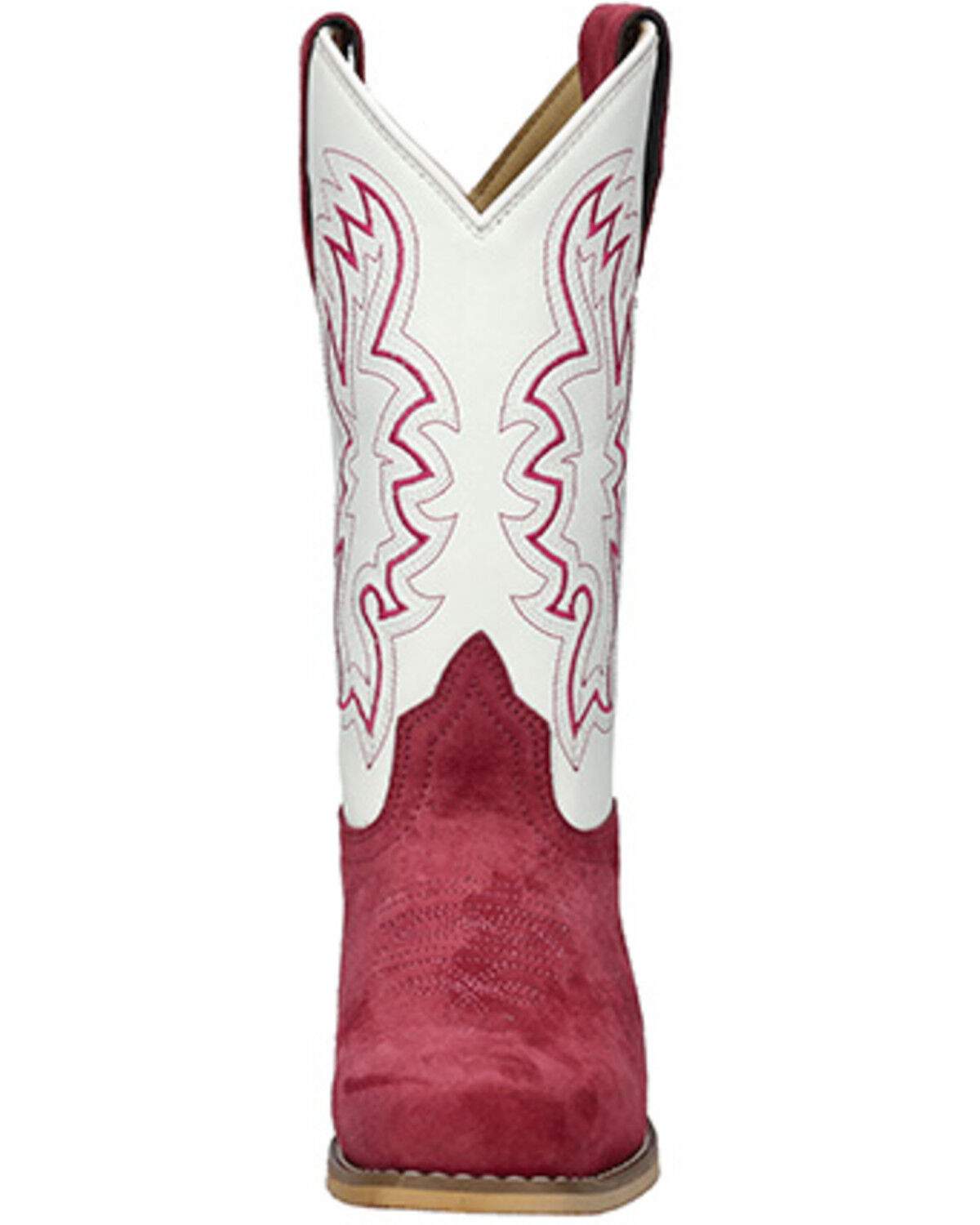 Image #4 - Smoky Mountain Girls' Whichita Western Boots - Snip Toe, Red, hi-res