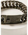 Image #2 - Moonshine Spirit Men's Gun Metal Slashed Flag ID Bracelet, Silver, hi-res