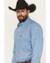 Image #2 - George Strait by Wrangler Men's Geo Print Long Sleeve Button-Down Stretch Western Shirt - Tall, , hi-res