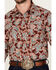 Image #3 - Cody James Men's Noah Paisley Print Long Sleeve Snap Western Shirt - Big, Burgundy, hi-res
