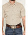 Image #3 - Gibson Trading Co Men's Timeless Medallion Print Short Sleeve Snap Western Shirt, Tan, hi-res