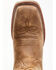 Image #6 - Laredo Men's Distressed Leather Western Boots - Broad Square Toe, Tan, hi-res