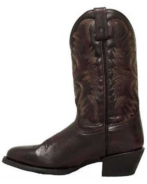 Image #3 - Laredo Men's Embroidered Round Toe Western Boots, Black Cherry, hi-res