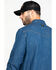 Image #5 - Hawx Men's Stonewashed Denim Snap Western Long Sleeve Work Shirt - Big, Blue, hi-res