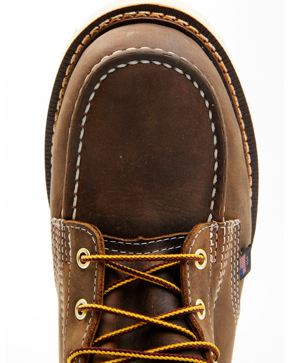 Image #6 - Thorogood Men's 6" American Heritage Classics USA Work Boots - Steel Toe, Brown, hi-res