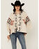 Image #1 - Idyllwind Women's Flyaway Southwestern Print Fringe Button-Down Poncho , Ivory, hi-res