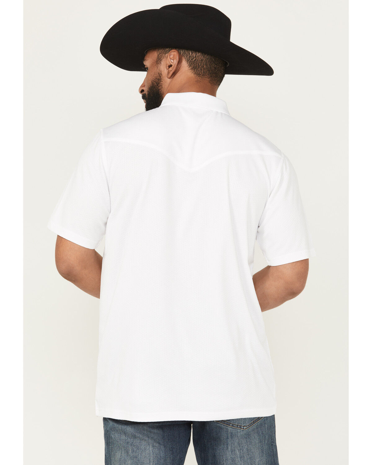 Image #4 - RANK 45&reg; Men's Pickup Dobby Geo Print Short Sleeve Button-Down Polo, White, hi-res