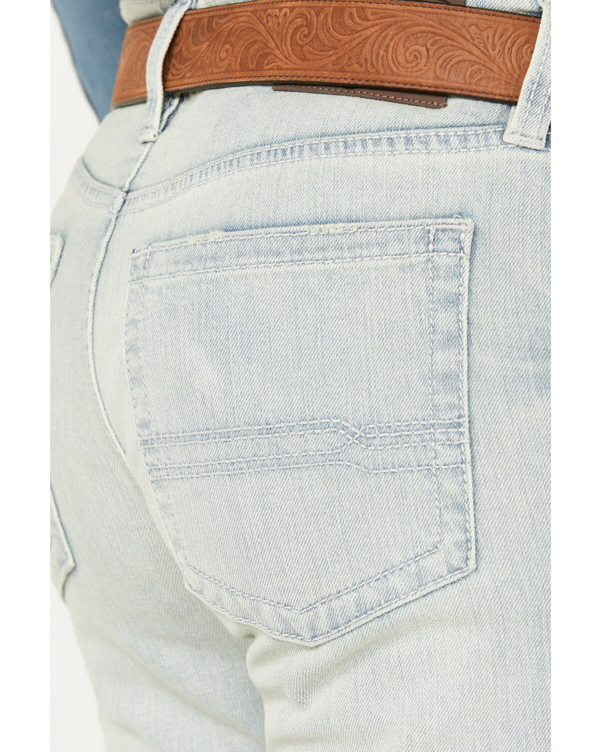 Image #4 - Cody James Men's Pioneer Wash Wyatt Slim Bootcut Stretch Denim Jeans, Light Wash, hi-res