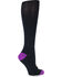 Image #2 -  Shyanne® Women's 3 Pair Support Crew Socks, Black, hi-res