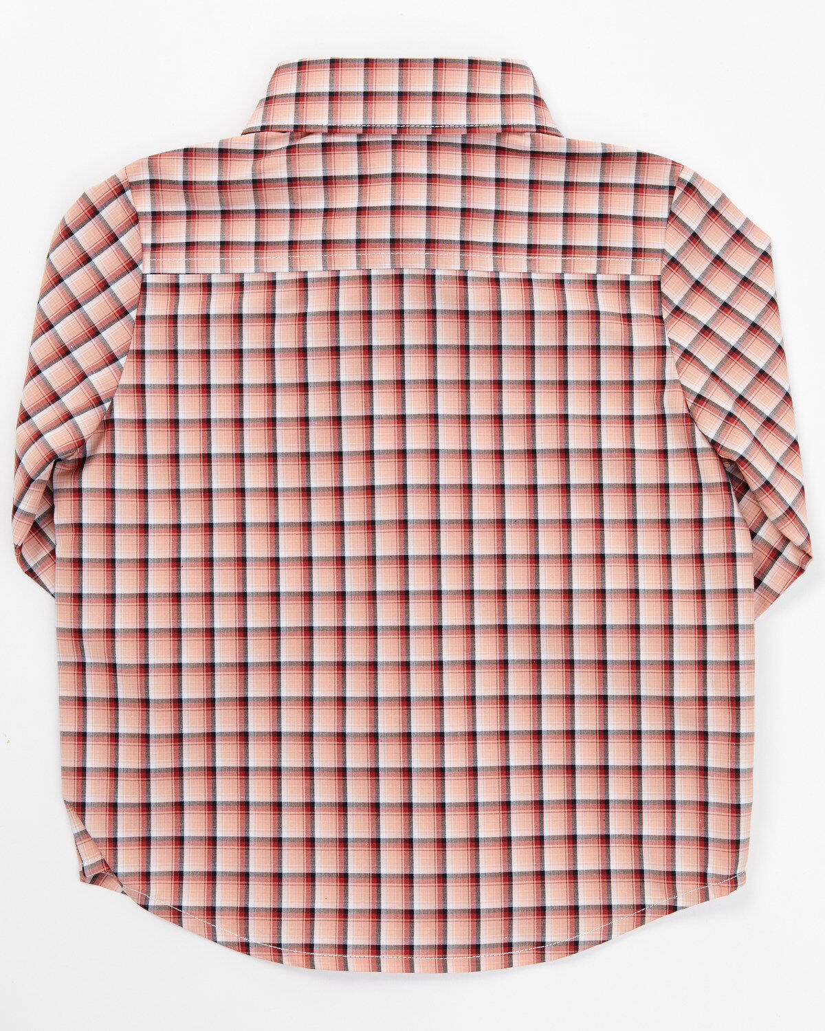 Image #3 - Cinch Infant Boys' Plaid Print Long Sleeve Button Down Shirt, Pink, hi-res