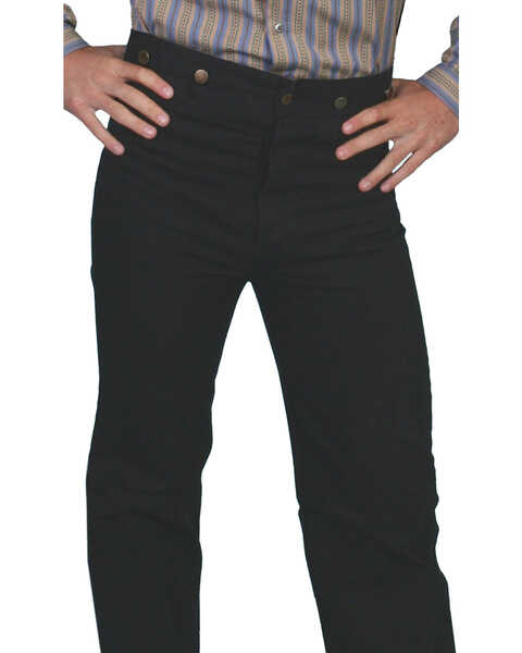 Image #1 - Scully Men's Canvas Pants, Black, hi-res