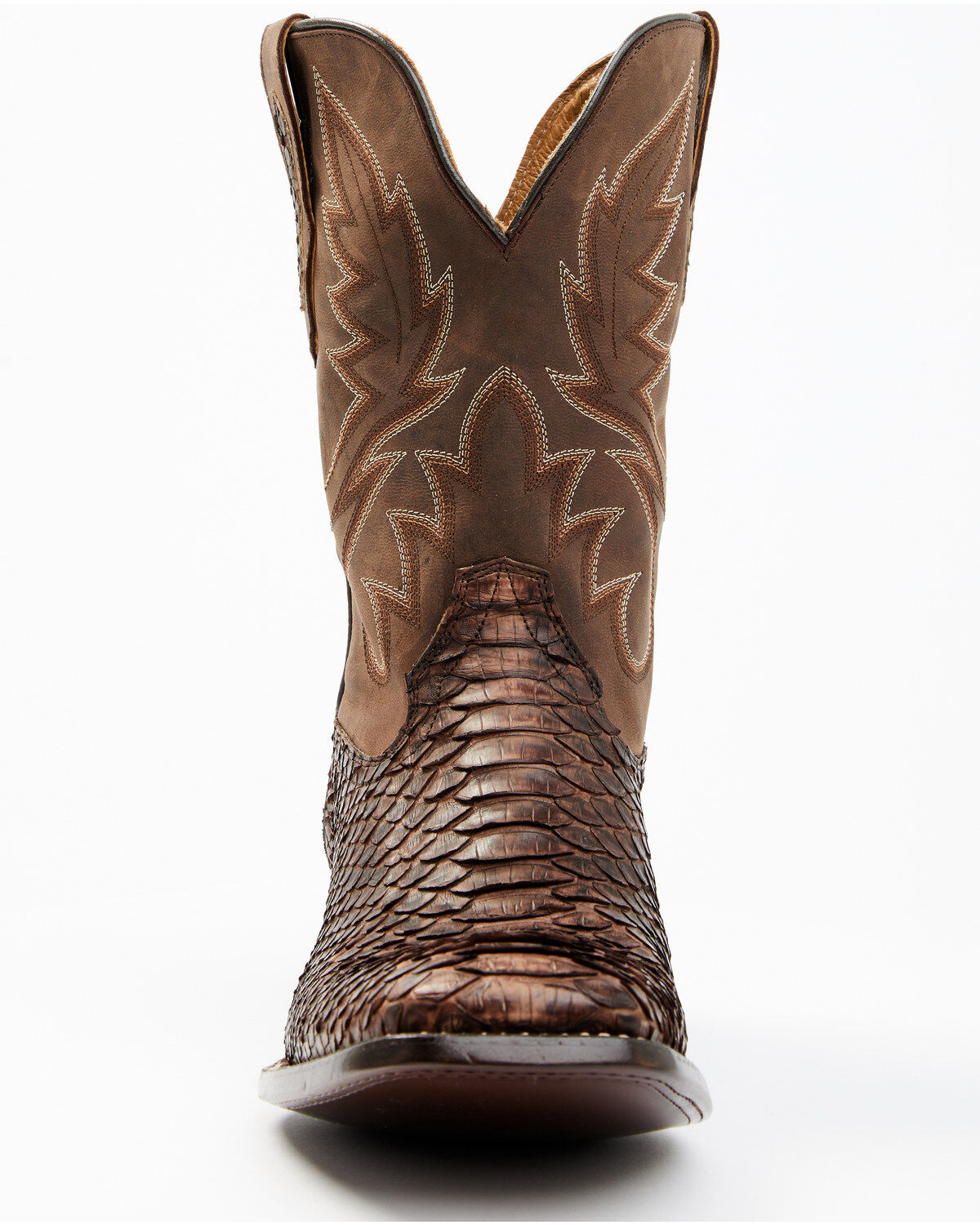 Image #4 - Cody James Men's Exotic Python Western Boots - Broad Square Toe, Chocolate, hi-res