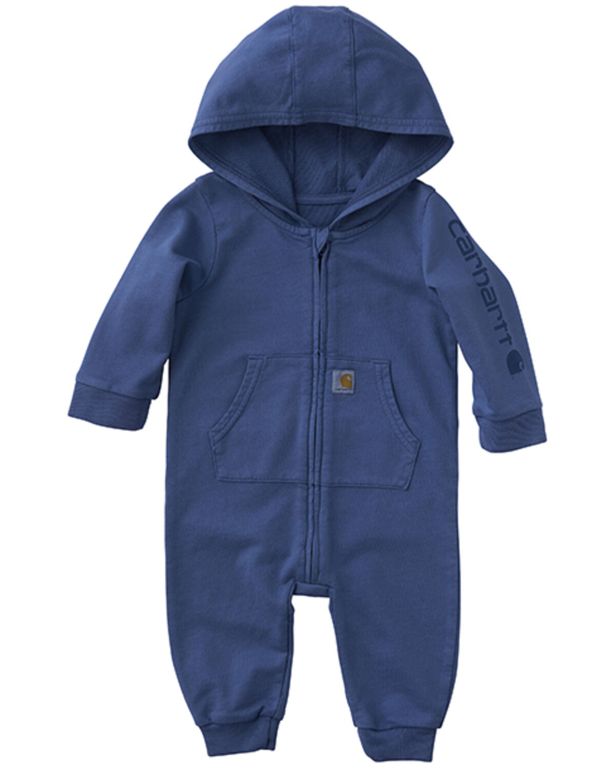 Image #1 - Carhartt Infant Boys' Zip Front Long Sleeve Onesie, Blue, hi-res