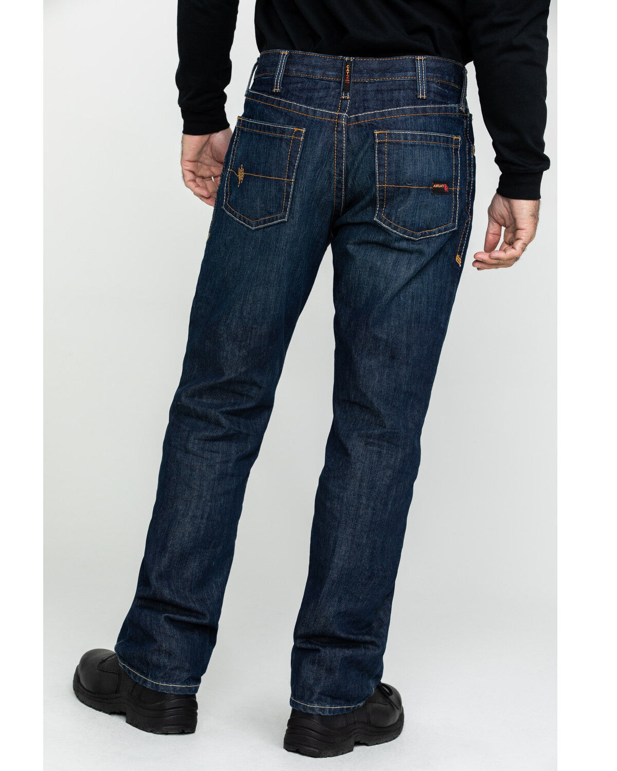 Image #3 - Ariat Men's FR M4 Shale Low Rise Work Jeans, Indigo, hi-res