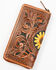 Image #1 - Shyanne Women's Sunflower Tooled Leather Wallet, Brown, hi-res