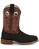 Image #2 - Justin Men's Big News Western Boots - Broad Square Toe , Black, hi-res