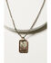 Image #1 - M & F Western Men's Silver Praying Cowboy Dog Tag Necklace, Silver, hi-res