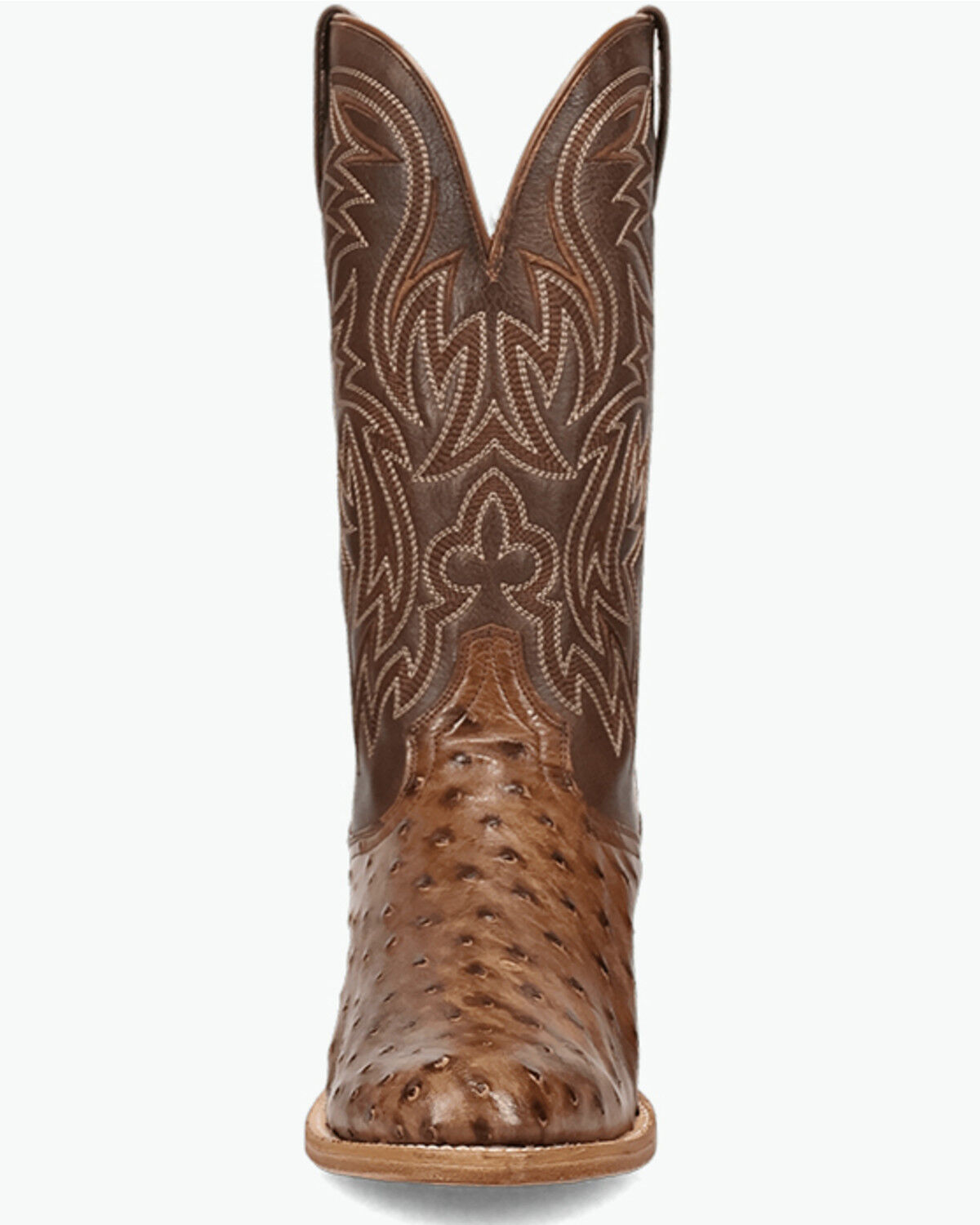 Image #4 - Dan Post Men's Gauge Exotic Ostrich Western Boots - Round Toe, Brown, hi-res