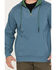 Image #3 - Brothers and Sons Men's French Terry Anorak 1/4 Zip Hooded Pullover, Teal, hi-res