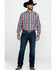 Image #6 - Resistol Men's Halo Med Plaid Long Sleeve Western Shirt, Red, hi-res