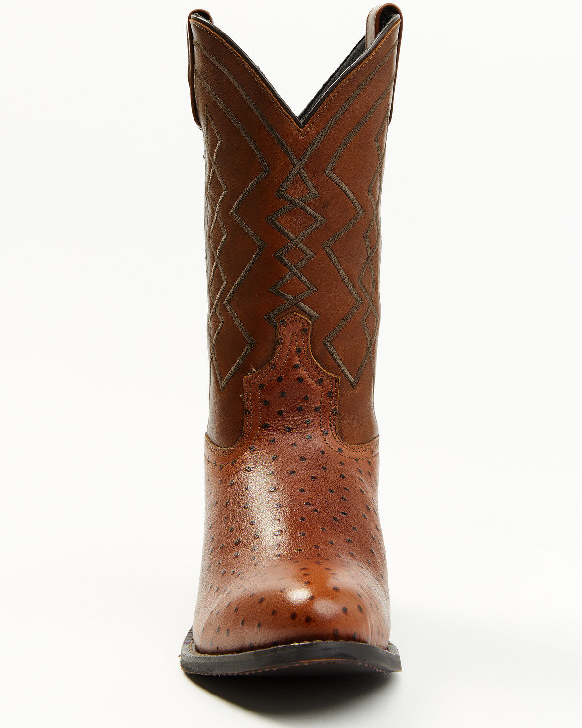 Image #4 - Laredo Men's Ostrich Print Performance Western Boots - Round Toe, Tan, hi-res