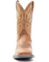 Image #4 - Justin Men's Dusky Brown Canter Cowhide Leather Western Boots - Broad Square Toe, Brown, hi-res