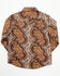 Image #3 - Cody James Toddler Boys' Dennis Paisley Print Long Sleeve Snap Western Shirt, Rust Copper, hi-res