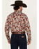 Image #4 - Cody James Men's Noah Paisley Print Long Sleeve Snap Western Shirt - Big, Burgundy, hi-res