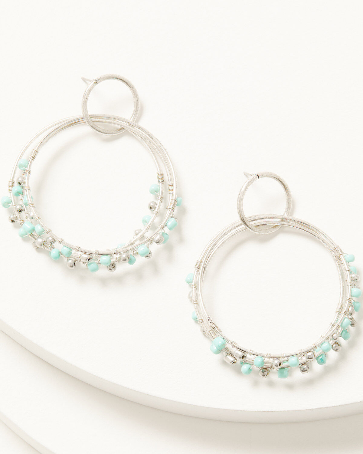Shyanne Women's Luna Bella Double Hoop Earrings, Lavender, hi-res