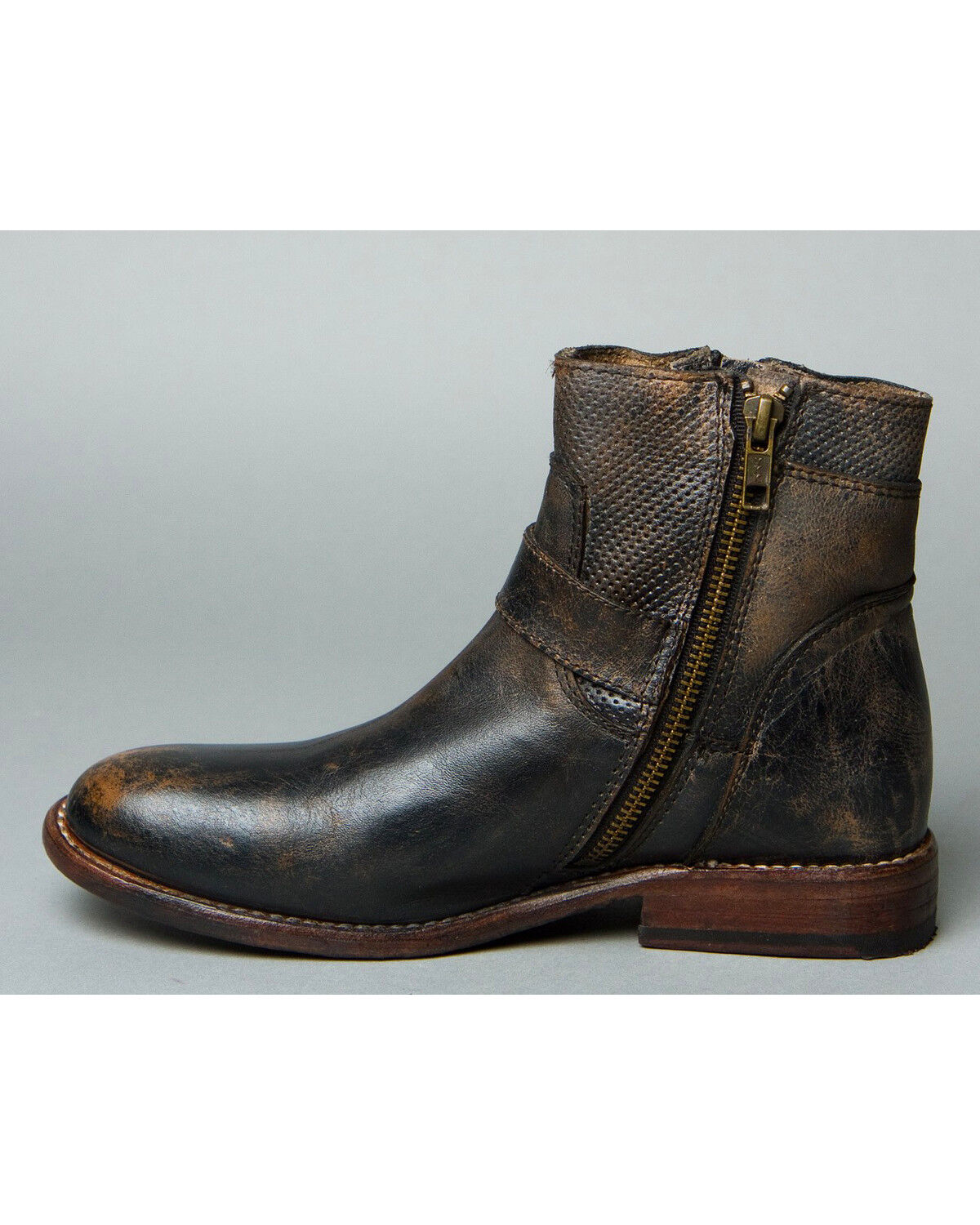 Image #3 - Bed Stu Women's Becca Side Zip Boots - Round Toe, Black, hi-res