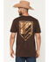 Image #4 - RANK 45&reg; Men's Shattered Short Sleeve Graphic T-Shirt, Dark Brown, hi-res