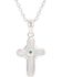 Image #2 - Montana Silversmiths Women's Feathered Cross Turquoise Center Necklace, Silver, hi-res