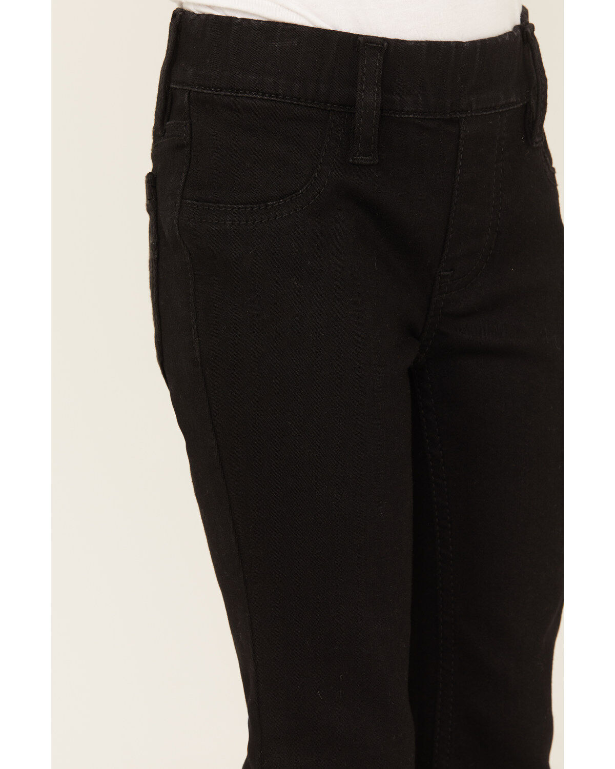 Image #2 - Shyanne Girls' Pull-On Super Stretch Denim Flare Jeans, Black, hi-res