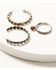 Image #2 - Shyanne Women's Desert Rose Antique Hoop Earrings Set - 3 Piece , Silver, hi-res