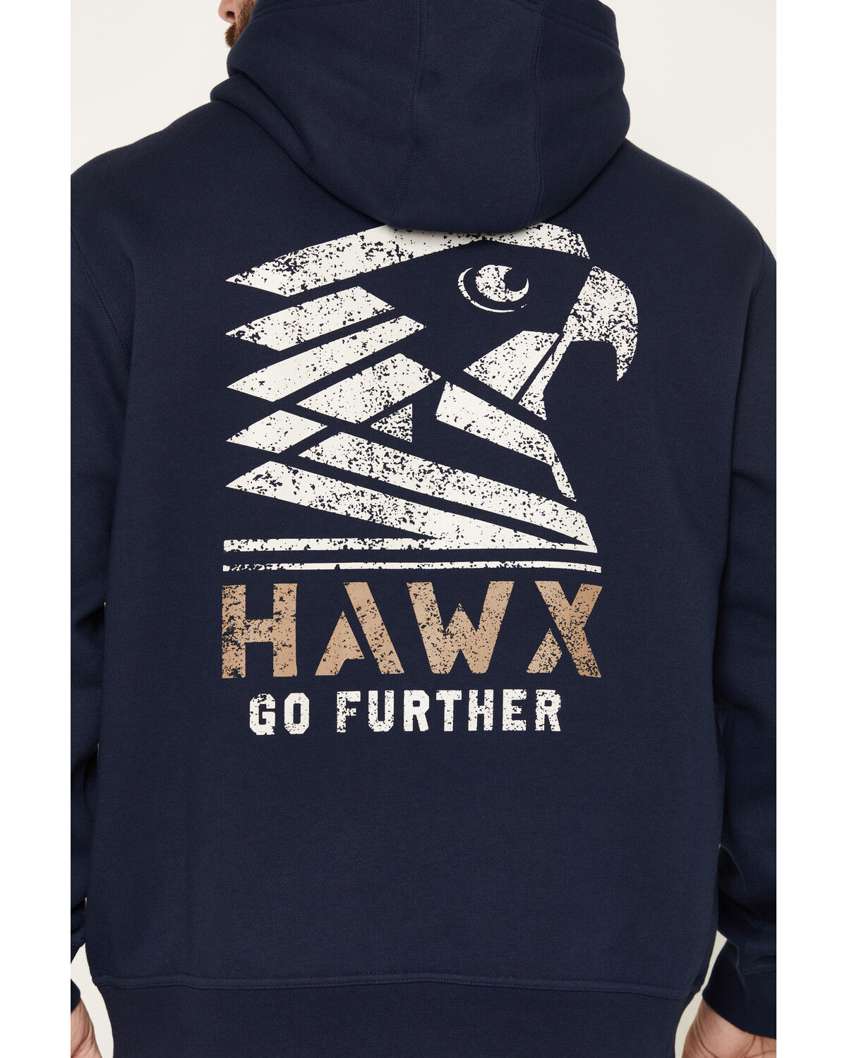 Image #4 - Hawx Men's Hawk Fleece Hooded Sweatshirt, Navy, hi-res