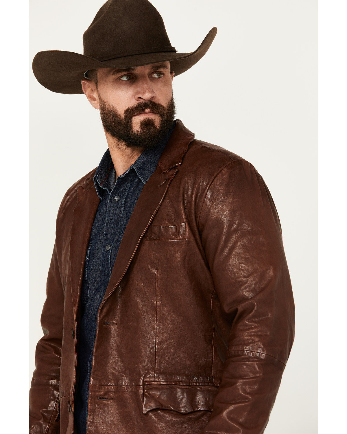 Image #2 - Moonshine Spirit&reg; Men's Leather Blazer, Cognac, hi-res