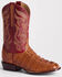 Image #1 - Lucchese Men's Hendrik Exotic Caiman Western Boots - Broad Square Toe, Cognac, hi-res