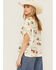 Image #4 - Wrangler Retro Women's Western Print Short Sleeve Button-Down Western Shirt, Cream, hi-res