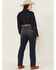 Image #3 - Ariat Women's Perfect Rise Madison Stretch Straight Jeans - Plus, Dark Wash, hi-res