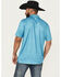 Image #4 - RANK 45&reg; Men's Crossfire Geo Print Short Sleeve Polo, Blue, hi-res