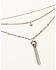 Image #1 - Shyanne Women's Multi-Layered Cowhide Necklace, Silver, hi-res