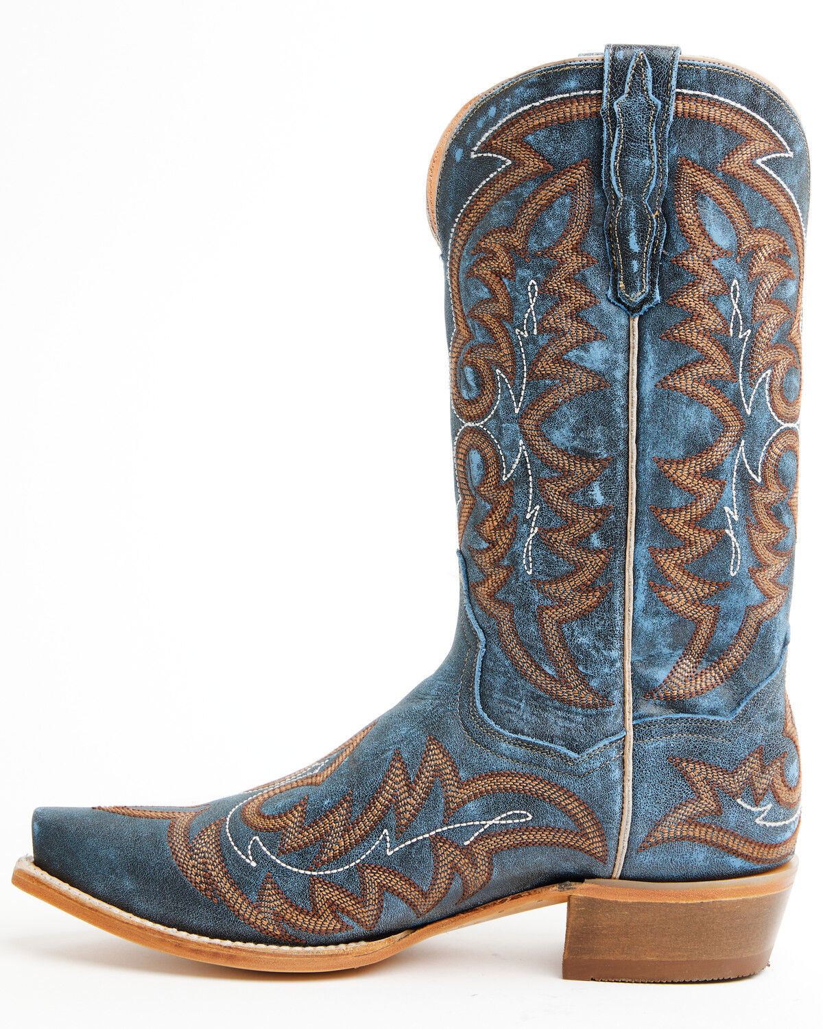Image #3 - Dan Post Men's Triton Western Boots - Snip Toe, Blue, hi-res