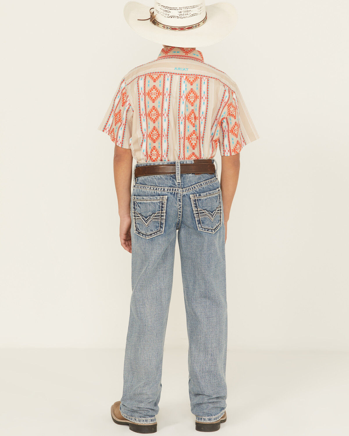 Rock & Roll Denim Boys' Light Wash Raised Bootcut Denim Jeans, Light Blue, hi-res