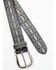 Image #2 - Shyanne Women's Embossed & Studded Leather Belt, Black/grey, hi-res