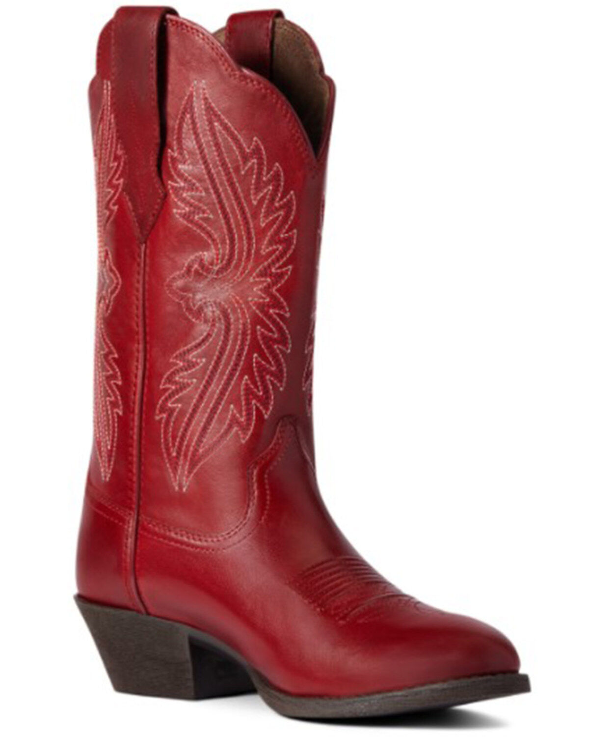 Ariat Women's Heritage StretchFit Performance Western Boots - Round Toe, Red, hi-res